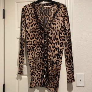 Ellison Leopard Print Long Cardigan